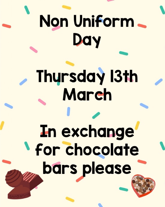 Non Uniform Day for chocolate bars