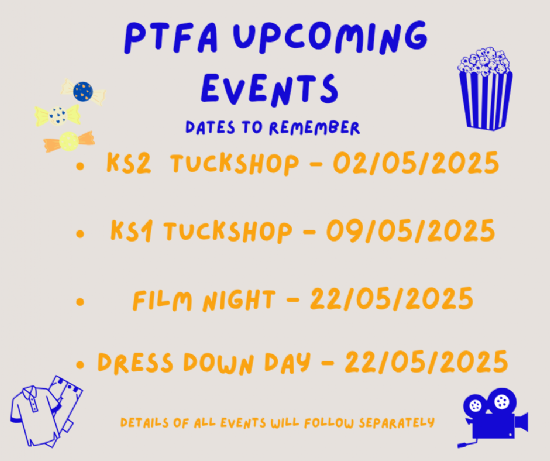 PTFA Upcoming Events